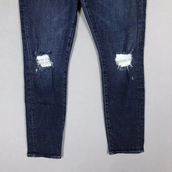 FRAME Le Garcon Size 31 Ankle Slim Boyfriend Jeans Mid Rise Distressed Crop - Picture 3 of 16